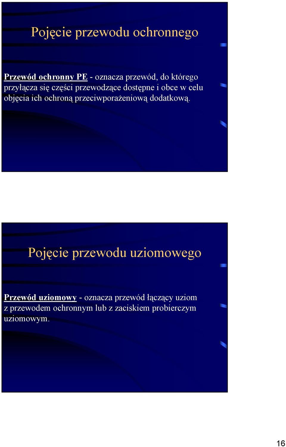 przeciwporażeniową dodatkową.