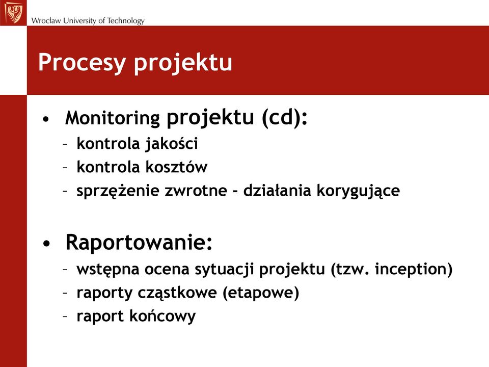 korygujące Raportowanie: wstępna ocena sytuacji