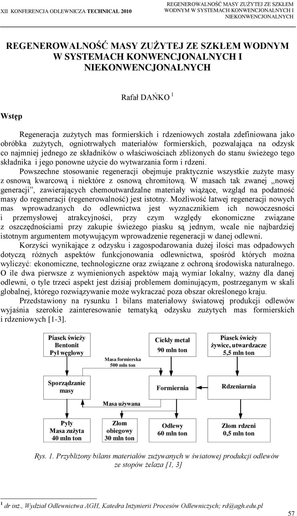 Powszechne stosowanie regeneracji obejmuje praktycznie wszystkie zużyte masy z osnową kwarcową i niektóre z osnową chromitową.