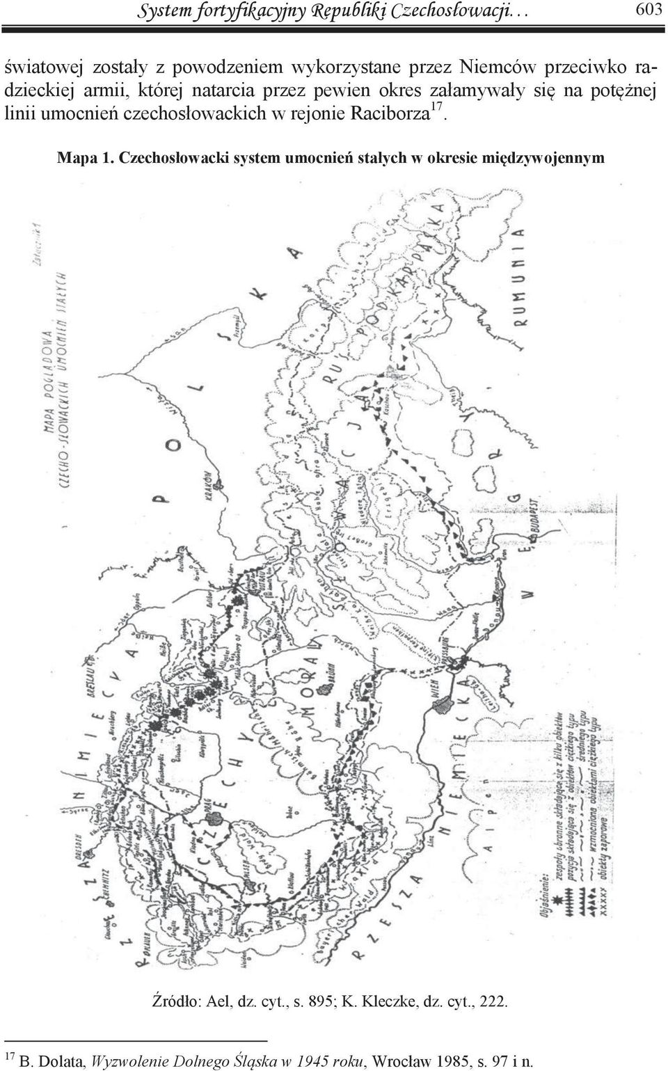 czechosłowackich w rejonie Raciborza 17. Mapa 1.