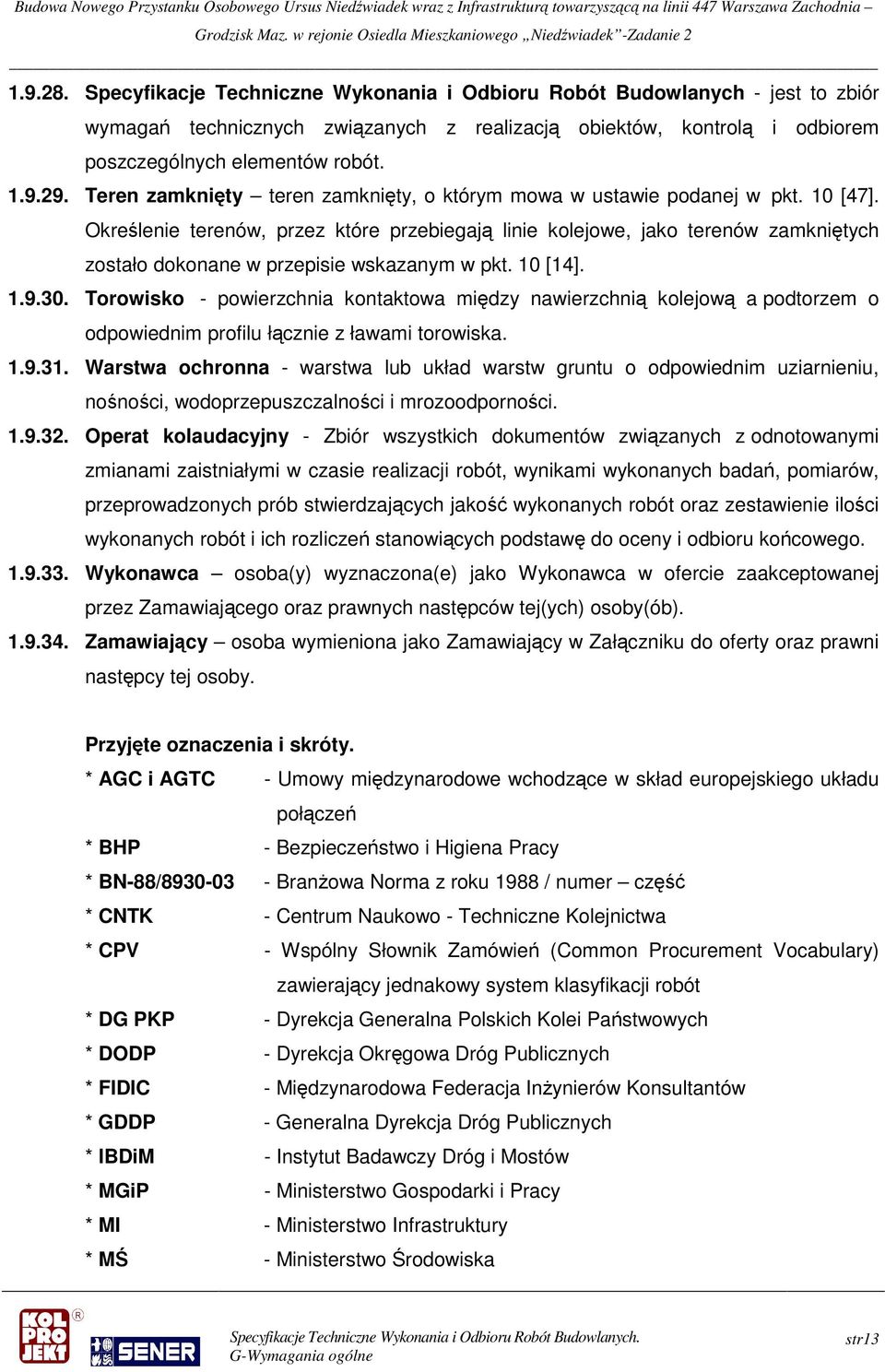 SPECYFIKACJE TECHNICZNE WYKONANIA I ODBIORU ROBÓT BUDOWLANYCH CZ G ...