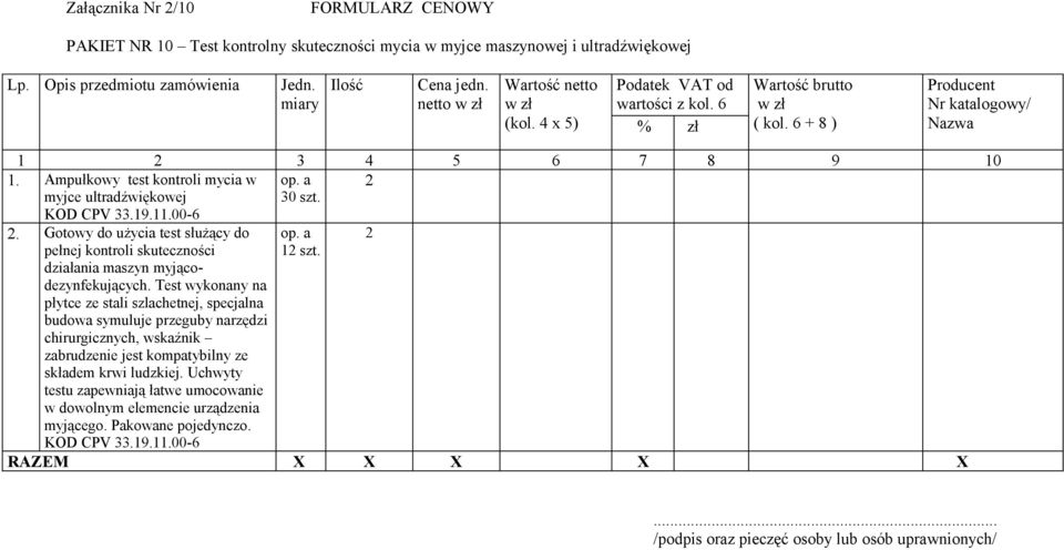 Gotowy do użycia test służący do pełnej kontroli skuteczności działania maszyn myjącodezynfekujących.