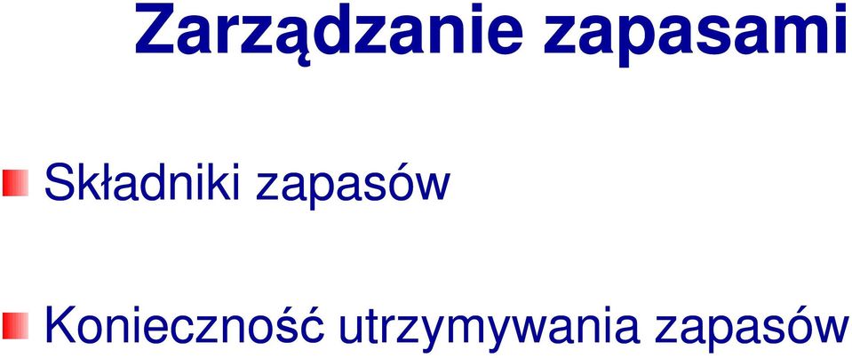 Składniki zapasów