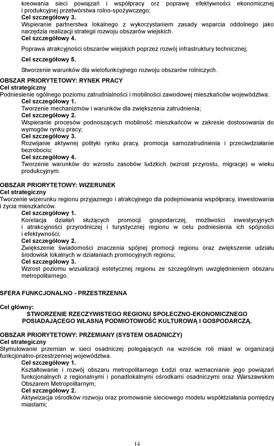 Poprawa atrakcyjności obszarów wiejskich poprzez rozwój infrastruktury technicznej; Cel szczegółowy 5. Stworzenie warunków dla wielofunkcyjnego rozwoju obszarów rolniczych.