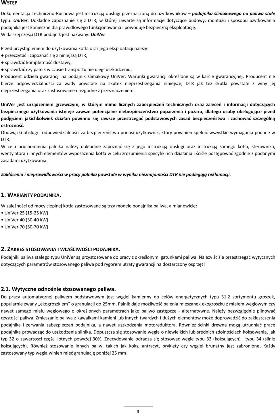 eksploatację.