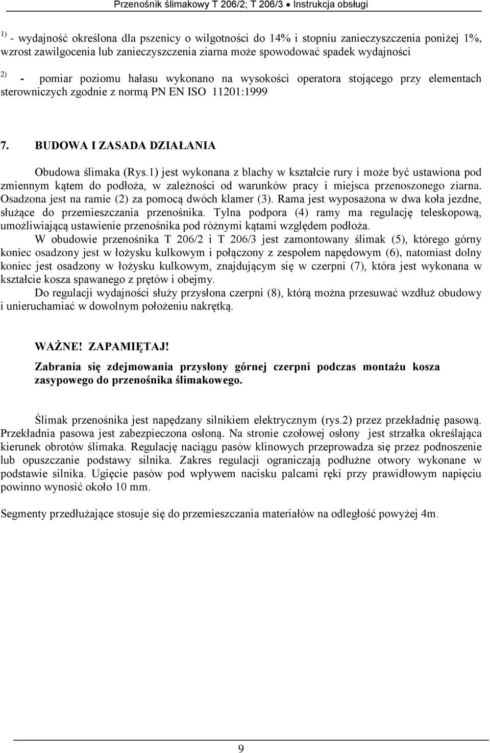 BUDOWA I ZASADA DZIAŁANIA Obudowa ślimaka (Rys.