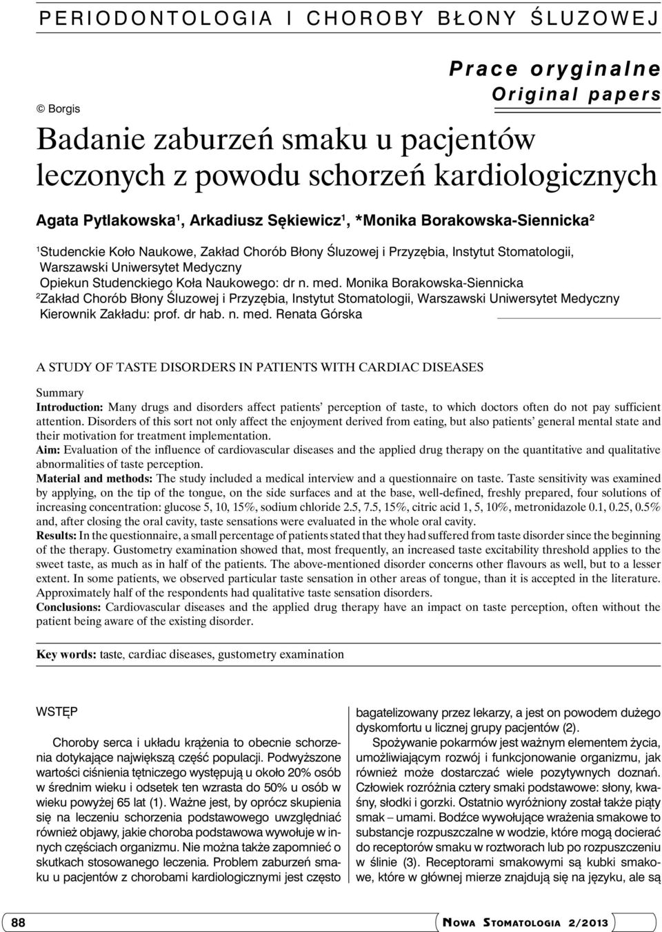 Naukowego: dr n. med.