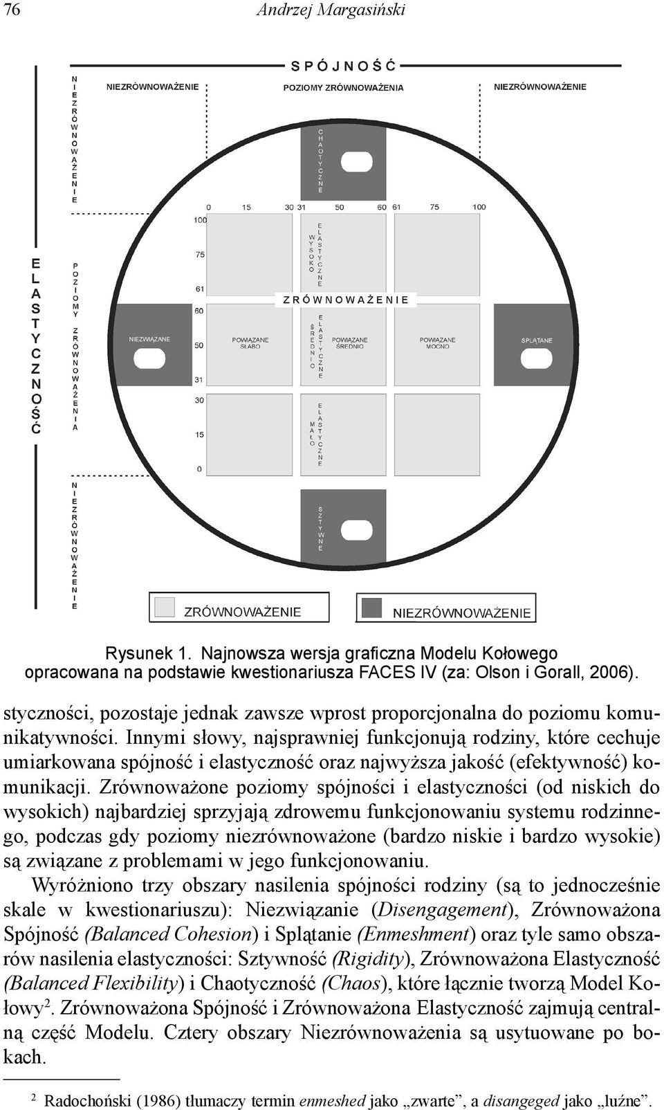 Innymi słowy, najsprawniej funkcjonują rodziny, które cechuje umiarkowana spójność i elastyczność oraz najwyższa jakość (efektywność) komunikacji.