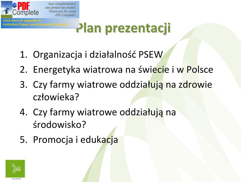 Czy farmy wiatrowe oddziałują na zdrowie człowieka? 4.