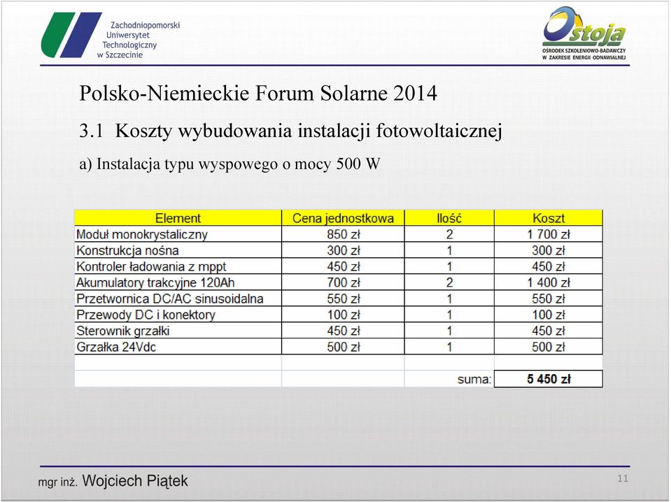 fotowoltaicznej a)