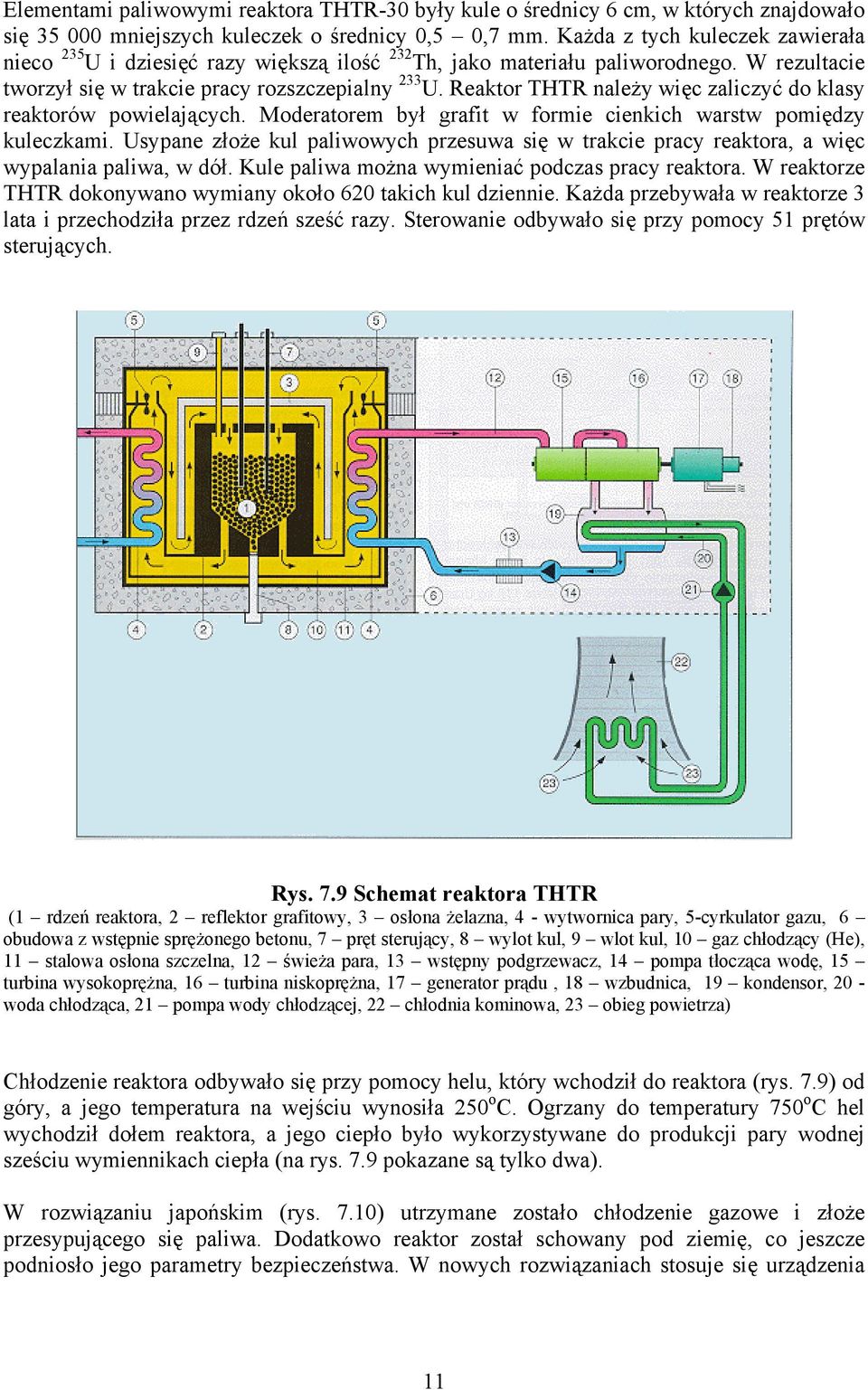Reaktor THTR należy więc zaliczyć do klasy reaktorów powielających. Moderatorem był grafit w formie cienkich warstw pomiędzy kuleczkami.