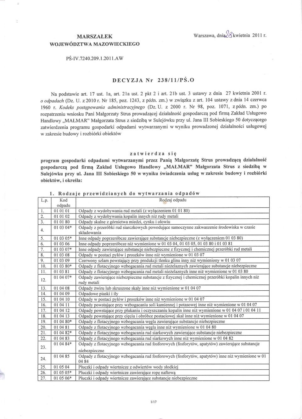 Nr 98, poz. 1071, z pózno zm.