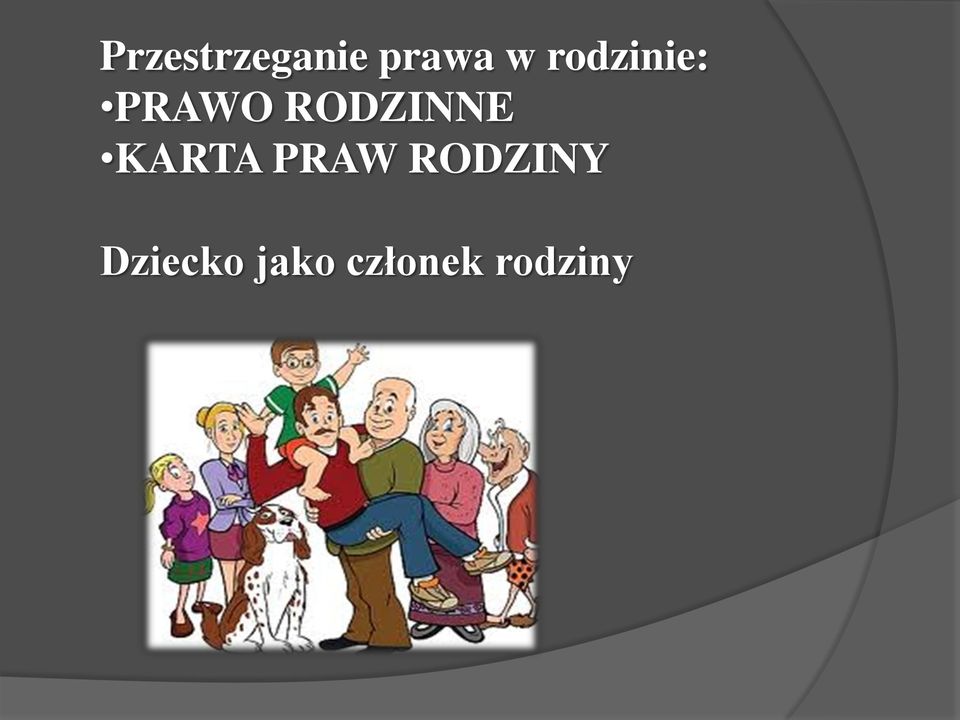 RODZINNE KARTA PRAW