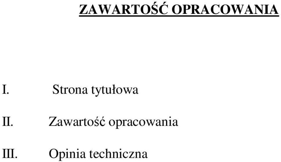 III. Zawartość