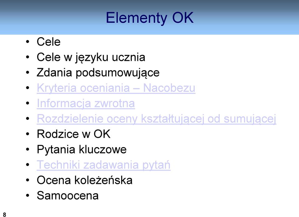 Rozdzielenie oceny kształtującej od sumującej Rodzice w OK