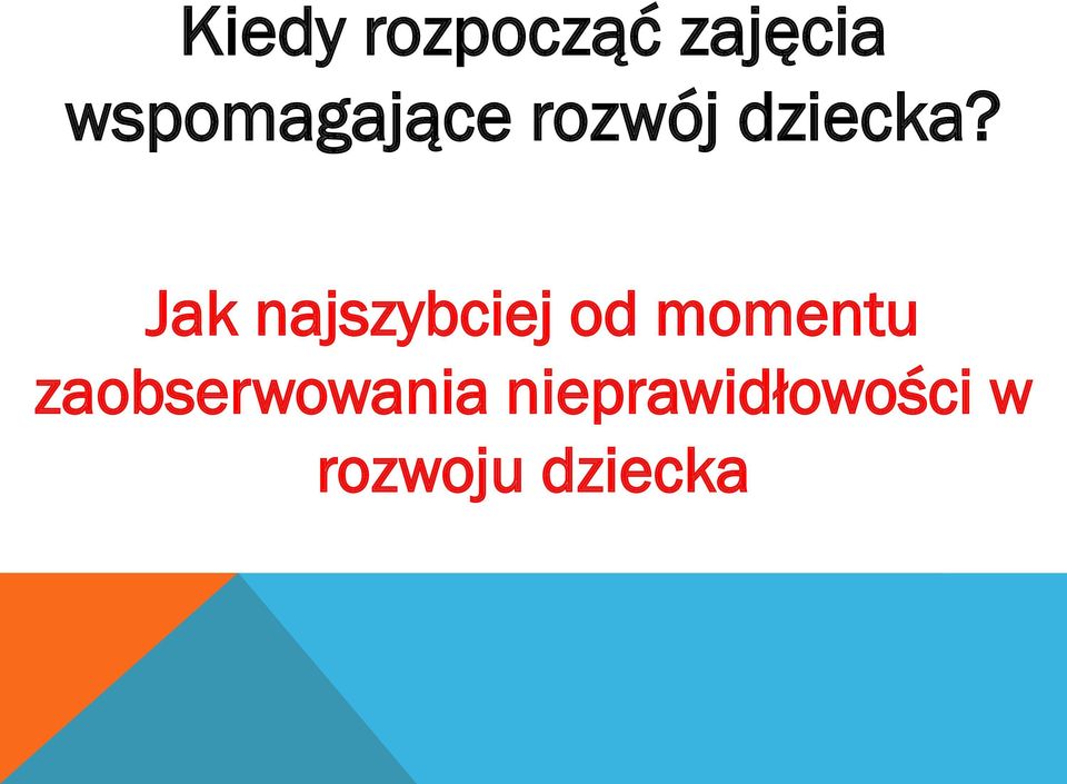 Jak najszybciej od momentu