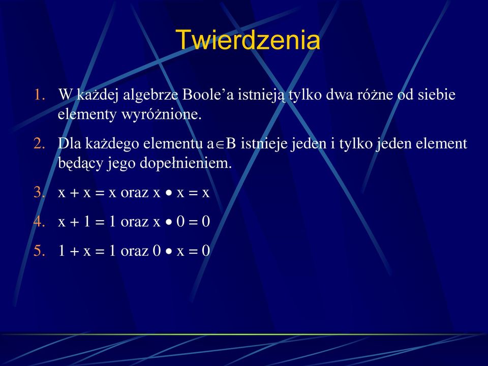 elementy wyróżnione. 2.