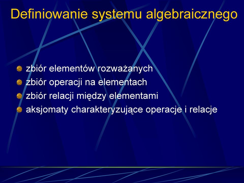 elementach zbiór relacji między elementami