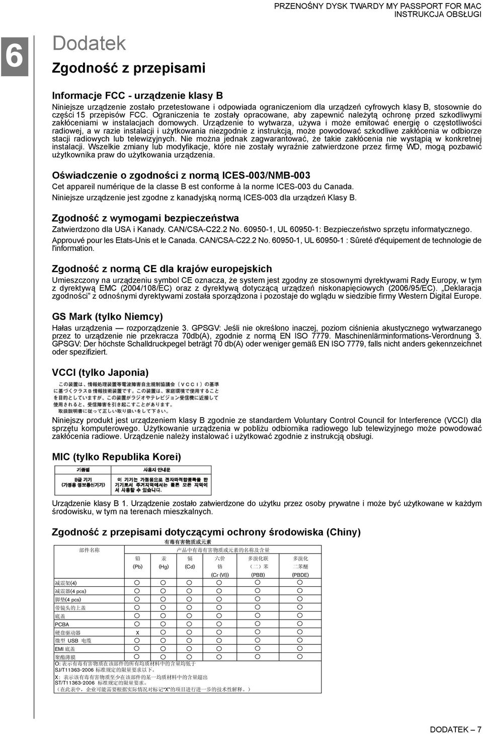 Urządzenie to wytwarza, używa i może emitować energię o częstotliwości radiowej, a w razie instalacji i użytkowania niezgodnie z instrukcją, może powodować szkodliwe zakłócenia w odbiorze stacji