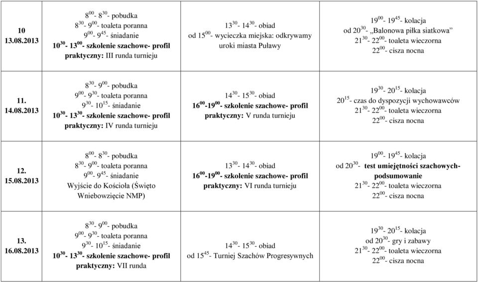 Puławy od 20 30 - Balonowa piłka siatkowa 11. 14.08.