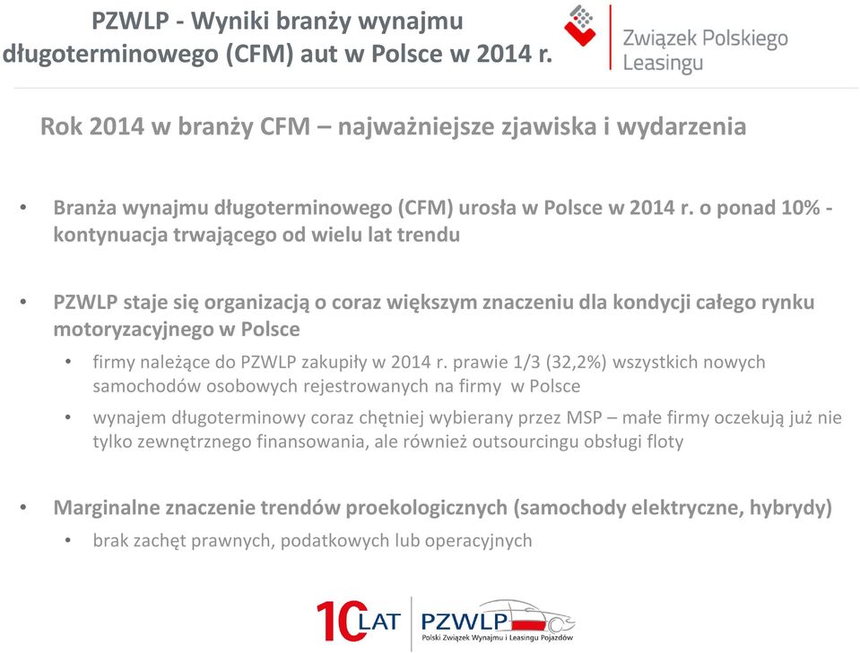 należące do PZWLP zakupiły w 2014 r.
