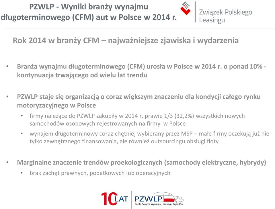 należące do PZWLP zakupiły w 2014 r.