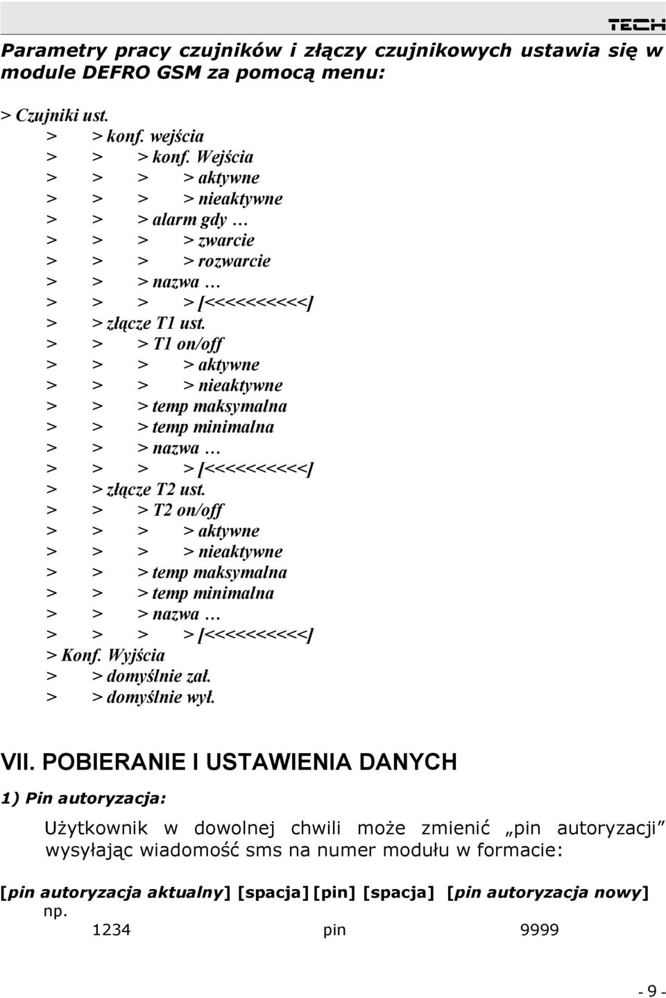 T1 on/off aktywne nieaktywne temp maksymalna temp minimalna nazwa [<<<<<<<<<<] złącze T2 ust.