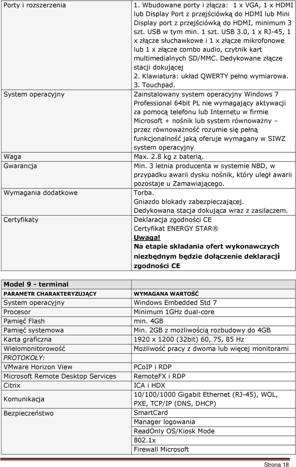 Klawiatura: układ QWERTY pełno wymiarowa. 3. Touchpad.