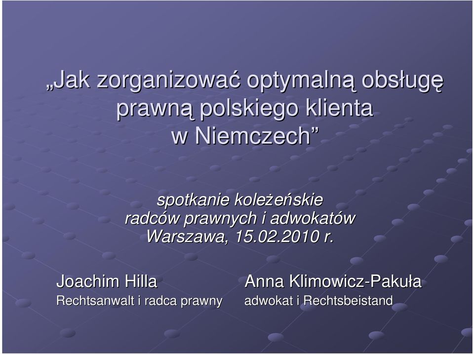 Warszawa, 15.02.2010 r.