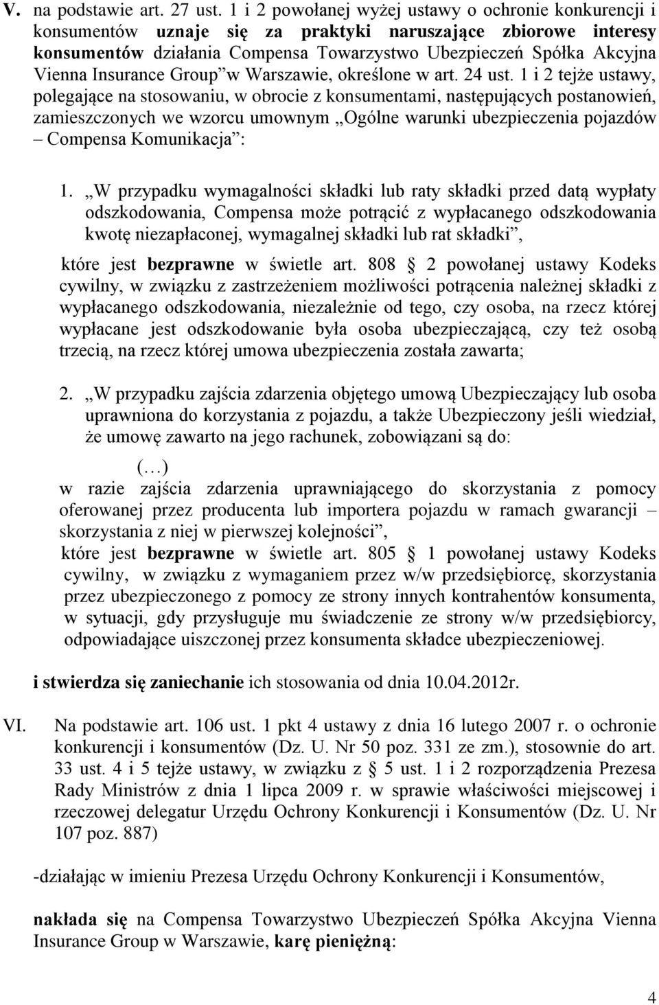 Insurance Group w Warszawie, określone w art. 24 ust.