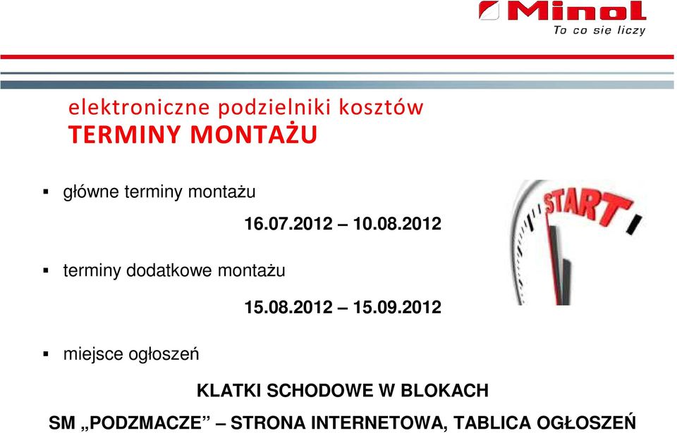09.2012 miejsce ogłoszeń KLATKI SCHODOWE W BLOKACH