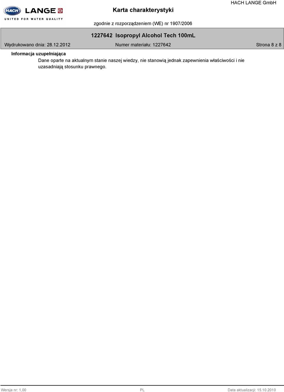 nie stanowią jednak zapewnienia