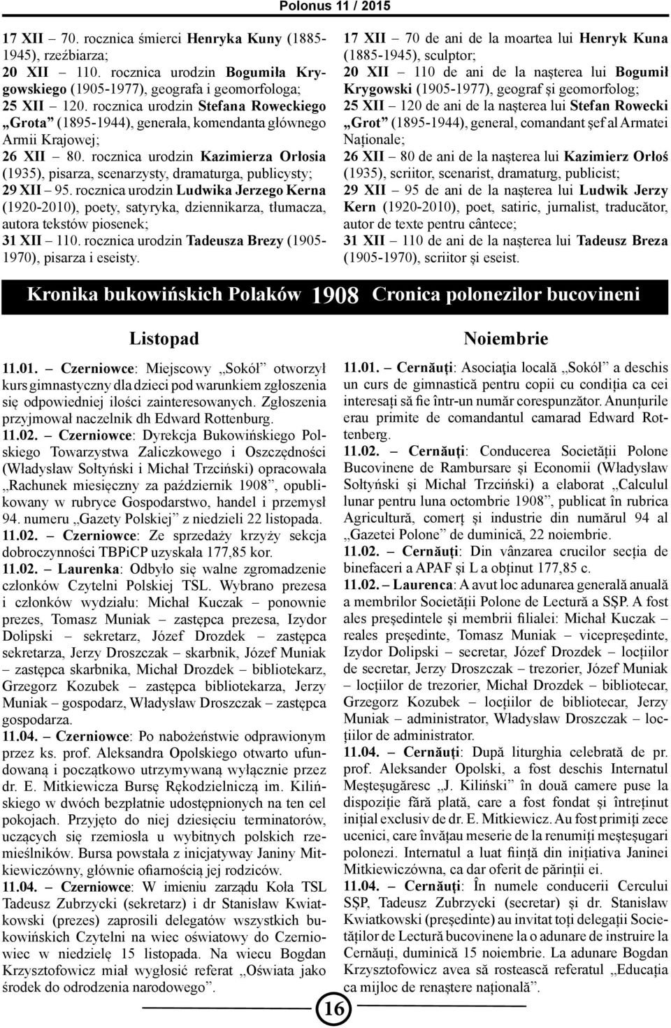 rocznica urodzin Kazimierza Orłosia (1935), pisarza, scenarzysty, dramaturga, publicysty; 29 XII 95.