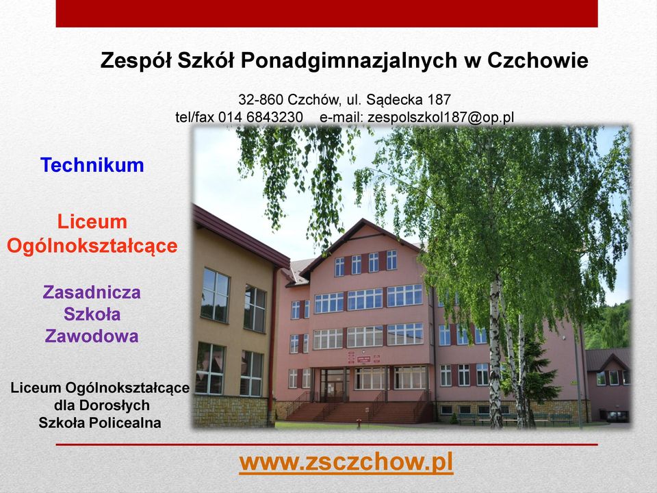 pl Technikum Liceum Ogólnokształcące Zasadnicza Szkoła Zawodowa
