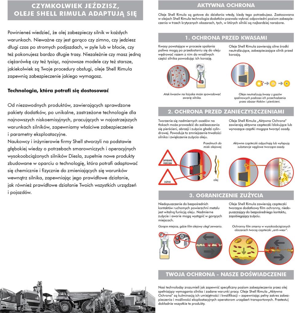 Niezależnie czy masz jedną ciężarówkę czy też tysiąc, najnowsze modele czy też starsze, jakiekolwiek są Twoje procedury obsługi, oleje Shell Rimula zapewnią zabezpieczenie jakiego wymagasz.