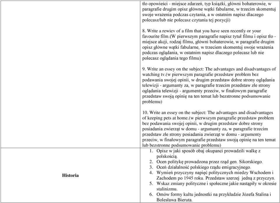 (w pierwszym paragrafie napisz tytuł filmu i opisz tło - miejsce akcji, rodzaj filmu, główni bohaterowie, w paragrafie drugim opisz główne wątki fabularne, w trzeciem skomentuj swoje wrażenia podczas