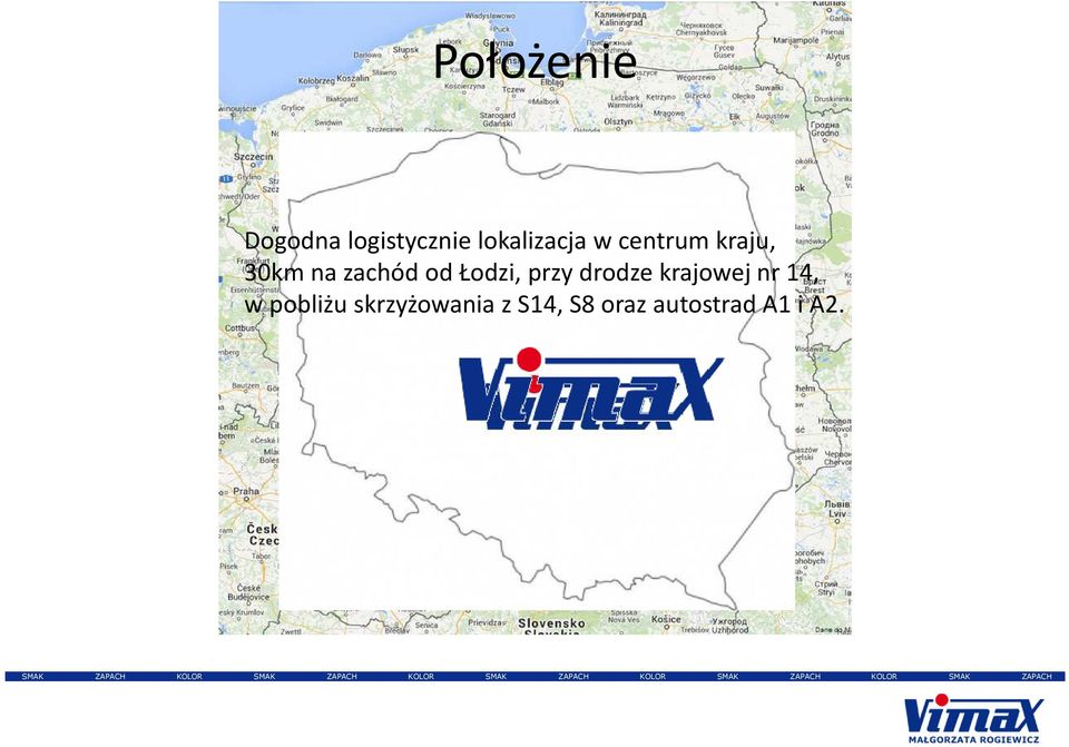 drodze krajowej nr 14, w pobliżu skrzyżowania