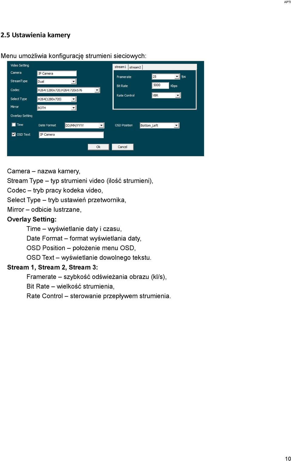 wyświetlanie daty i czasu, Date Format format wyświetlania daty, OSD Position położenie menu OSD, OSD Text wyświetlanie dowolnego tekstu.