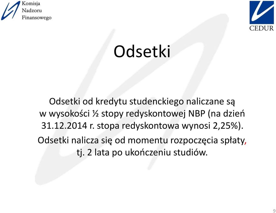 stopa redyskontowa wynosi 2,25%).