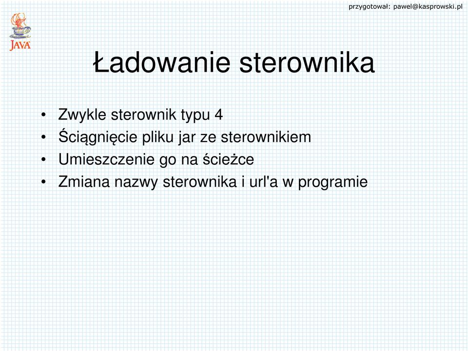 sterownikiem Umieszczenie go na