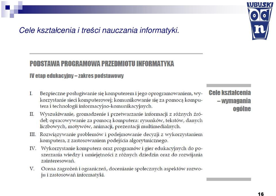i treści