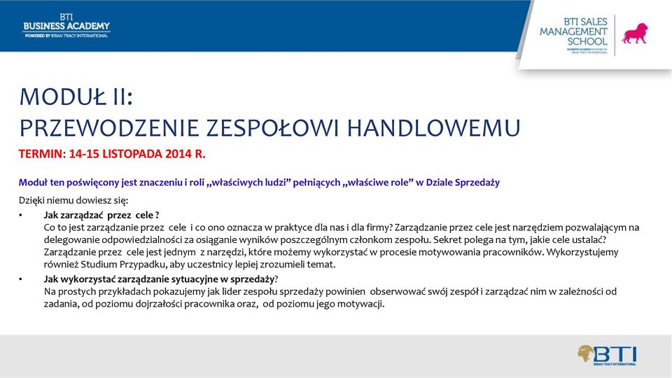 Co to jest zarządzanie przez cele i co ono oznacza w praktyce dla nas i dla firmy?