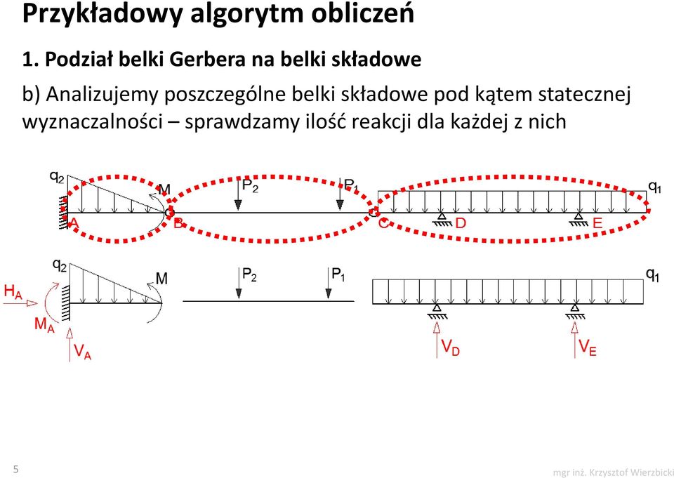 kątem statecznej wyznaczalności sprawdzamy ilość