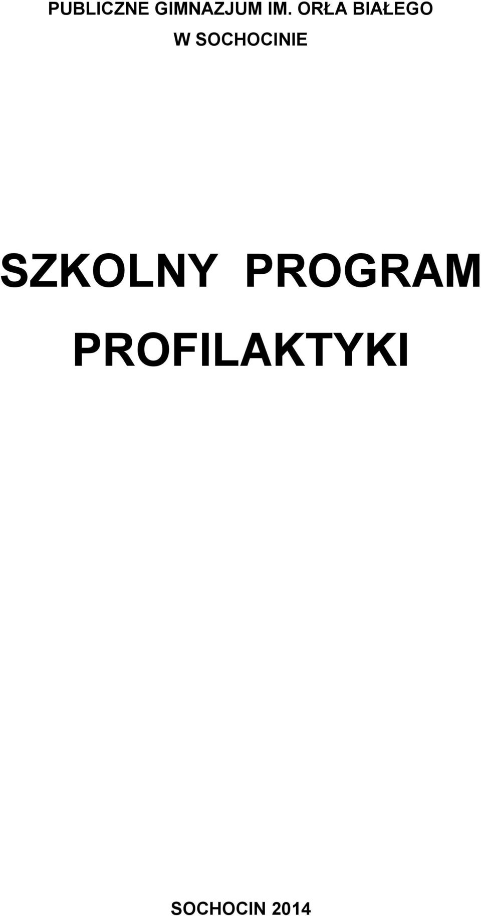 SOCHOCINIE SZKOLNY