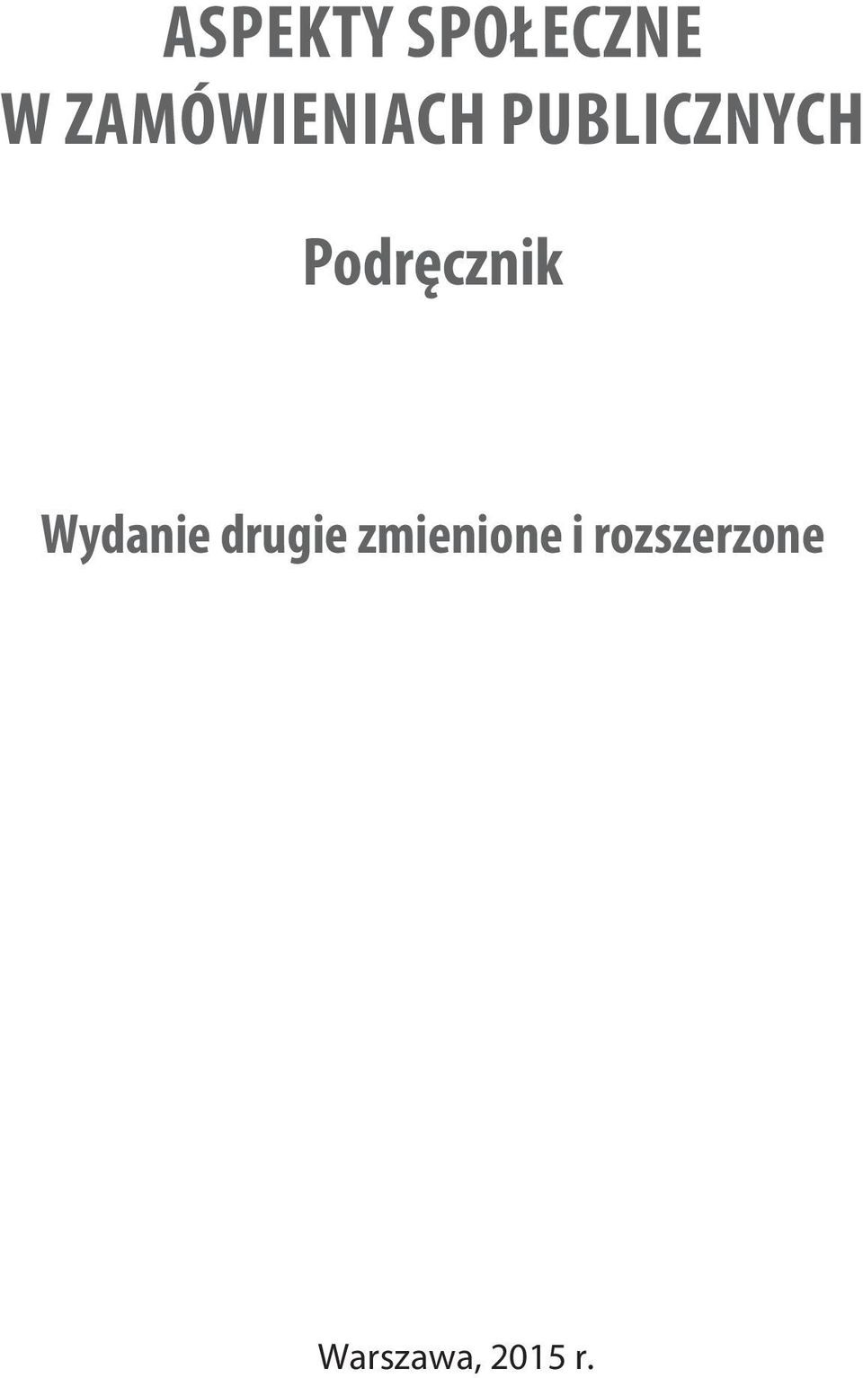 Podręcznik Wydanie drugie