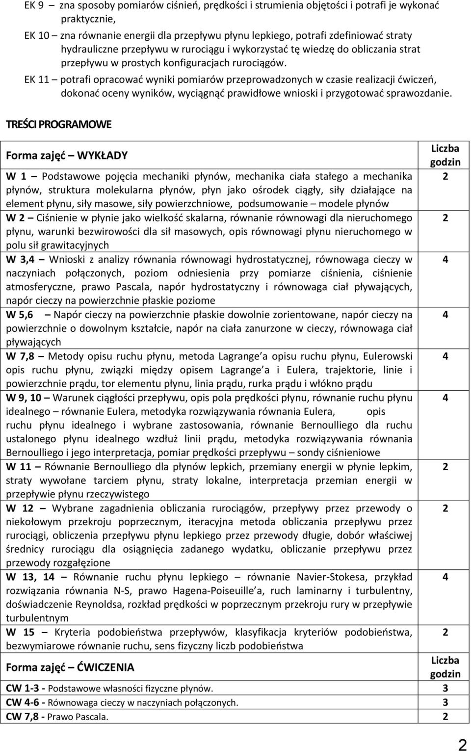 EK 11 potrafi opracować wyniki pomiarów przeprowadzonych w czasie realizacji ćwiczeń, dokonać oceny wyników, wyciągnąć prawidłowe wnioski i przygotować sprawozdanie.