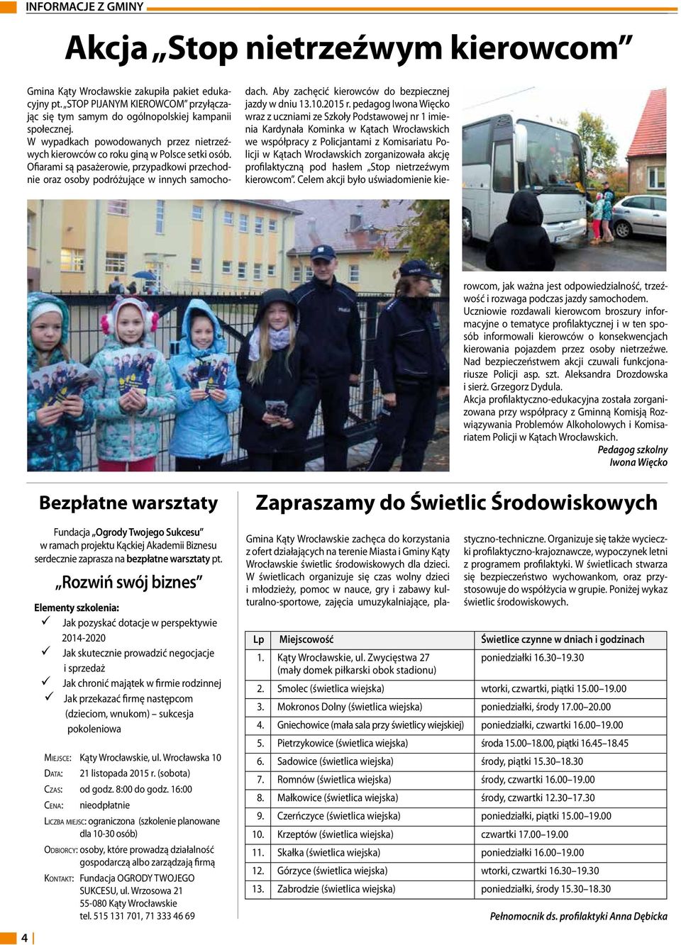 Aby zachęcić kierowców do bezpiecznej jazdy w dniu 13.10.2015 r.