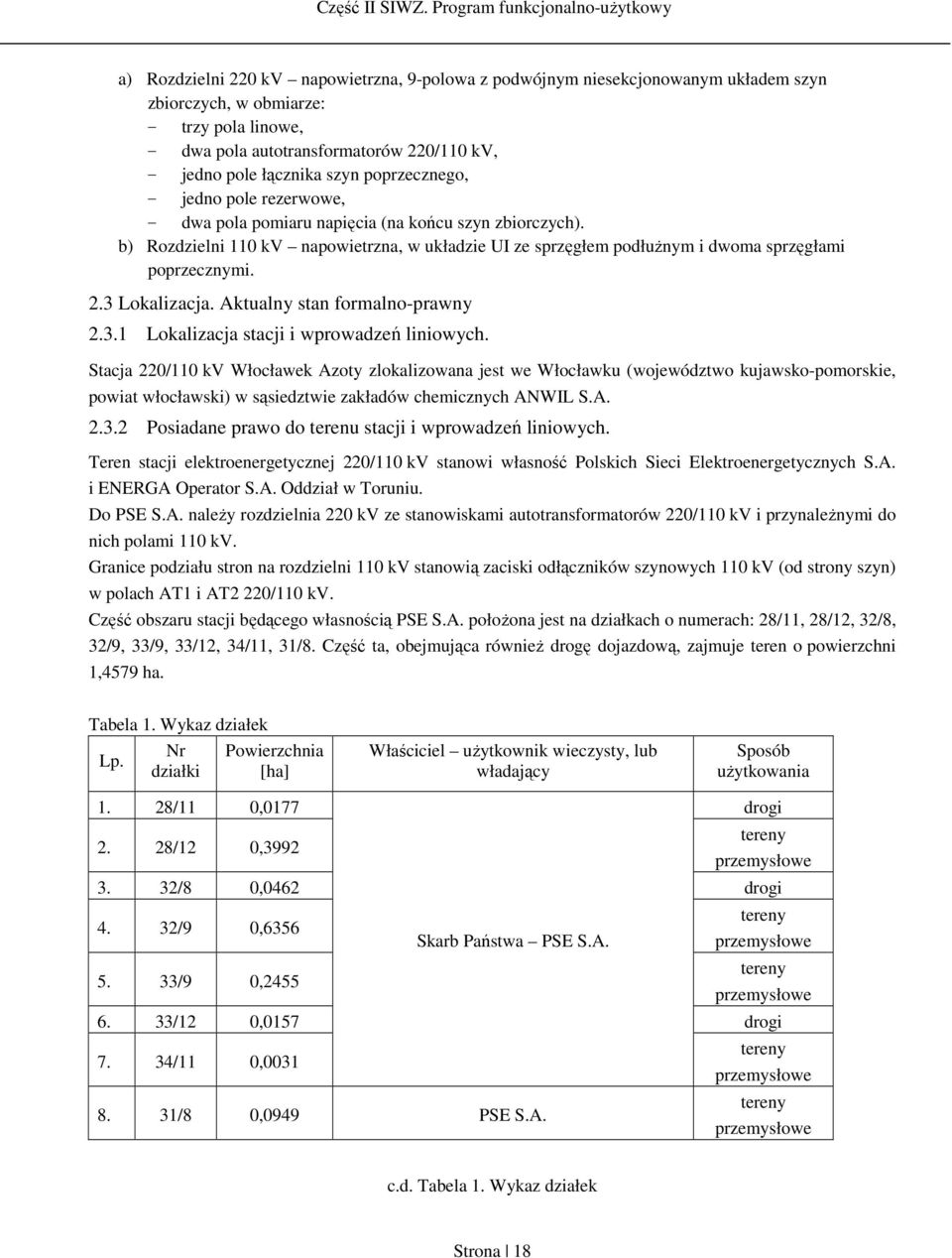 2.3 Lokalizacja. Aktualny stan formalno-prawny 2.3.1 Lokalizacja stacji i wprowadzeń liniowych.