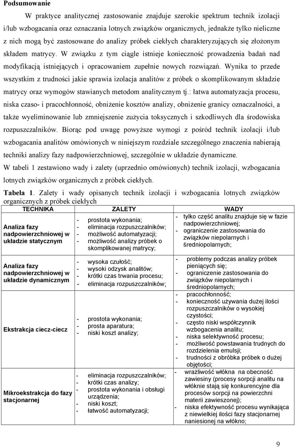 W związku z tym ciągle istnieje konieczność prowadzenia badań nad modyfikacją istniejących i opracowaniem zupełnie nowych rozwiązań.