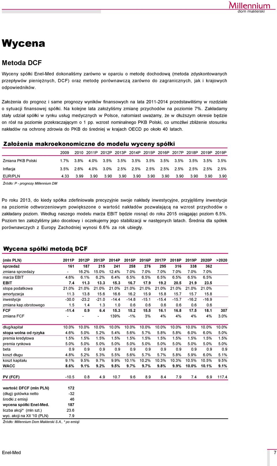 Na kolejne lata założyliśmy zmianę przychodçw na poziomie 7%.